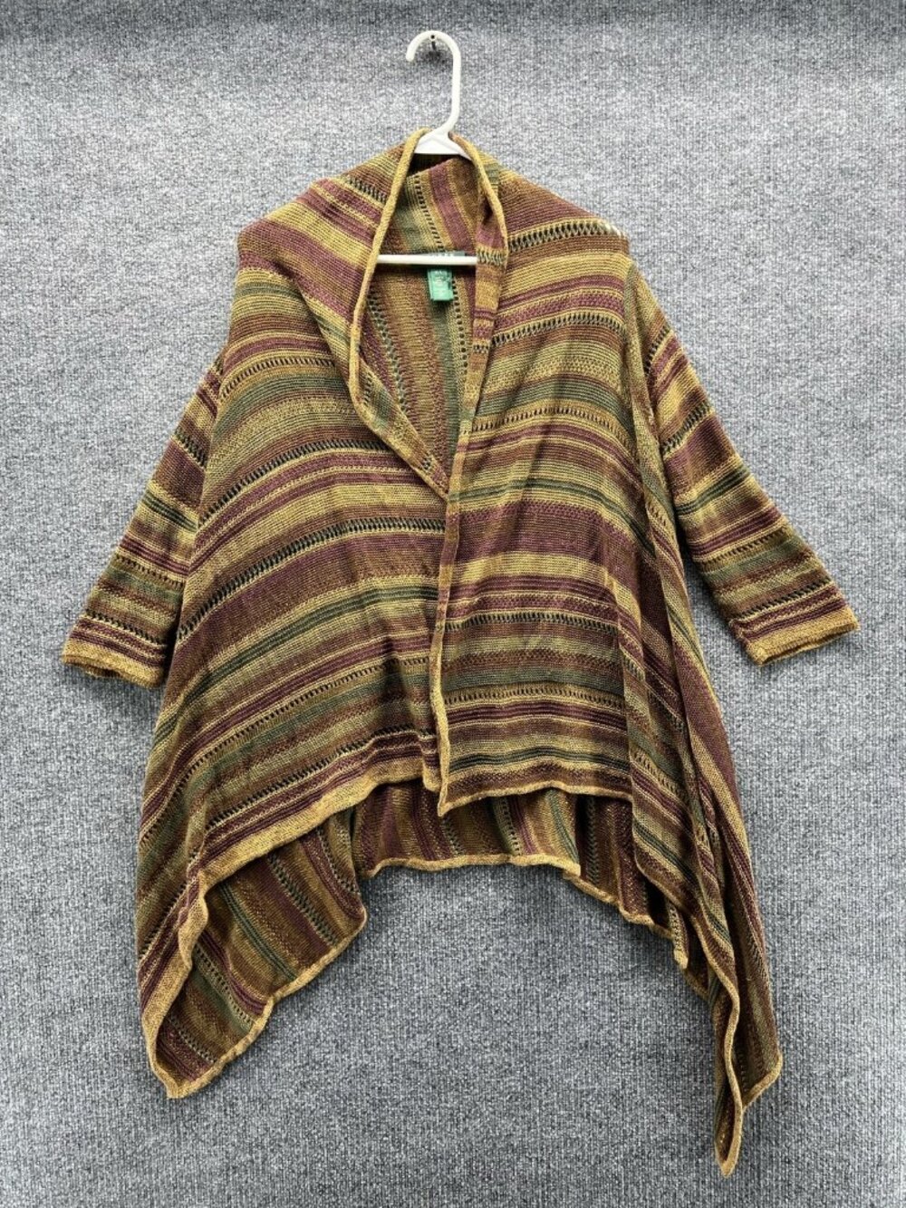 Lauren Ralph Lauren Cardigan Sweater Womens Petite M/L Multi Striped V Neck Knit